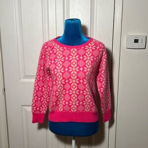 Jumper Pink Snowflake Cashmere Sweater 1